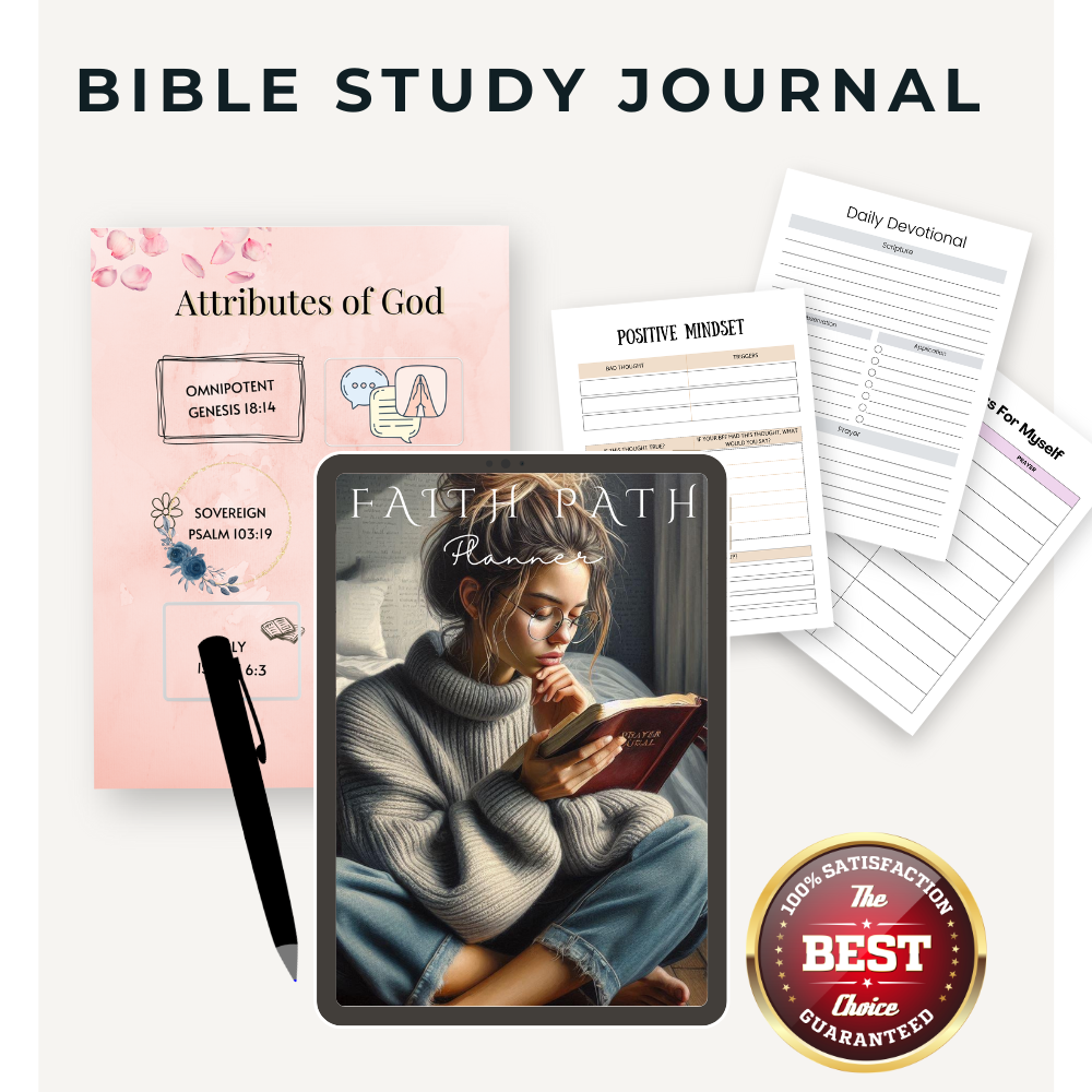 🙏 Bible Study Journal with Resell Rights | PLR & MRR - Deepen Your Faith Journey!