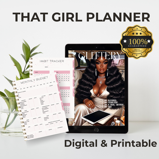 That Girl Planner: Digital & Printable Planner | Variety Of Planners & Trackers (With Resell Rights)